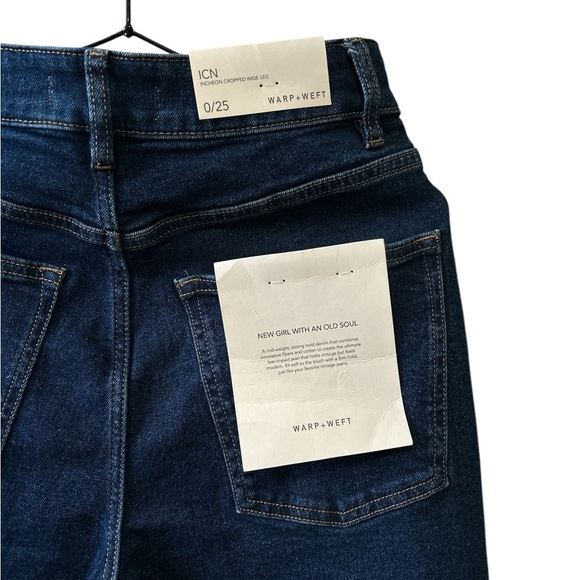 Warp + Weft ICN Cropped Wide Leg Jeans Size 0/25 - Picture 5 of 5